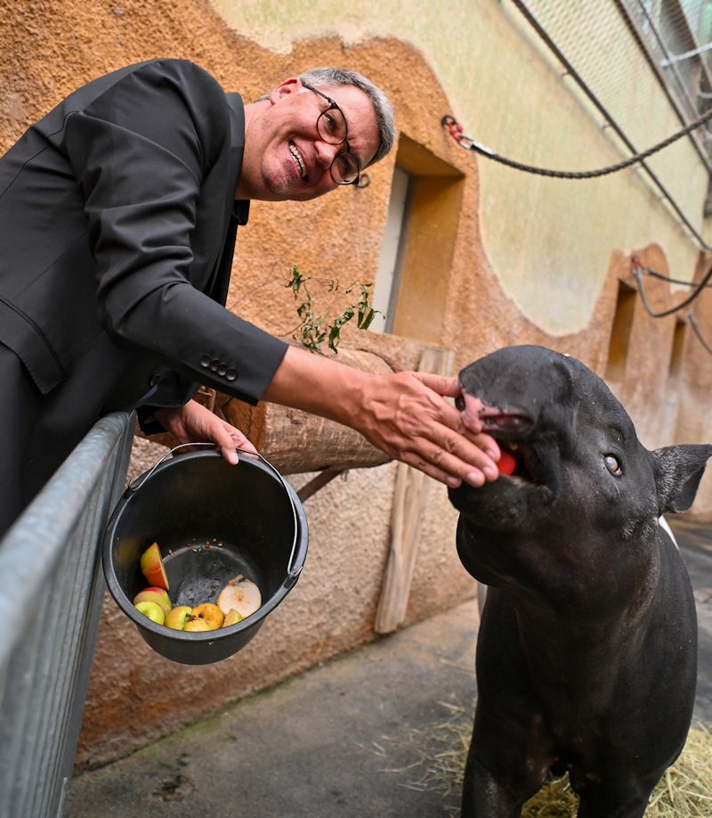 OB Westphal mit dem Schabrackentapir Jinak